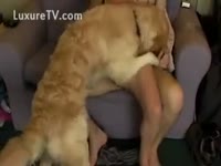 Teen couple have threesome with dog